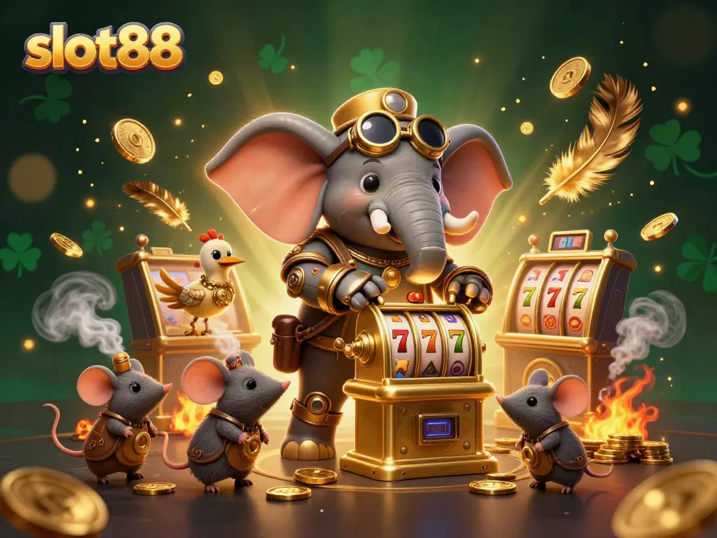 Menang di slot88 dengan mesin slot emas dan karakter unik.