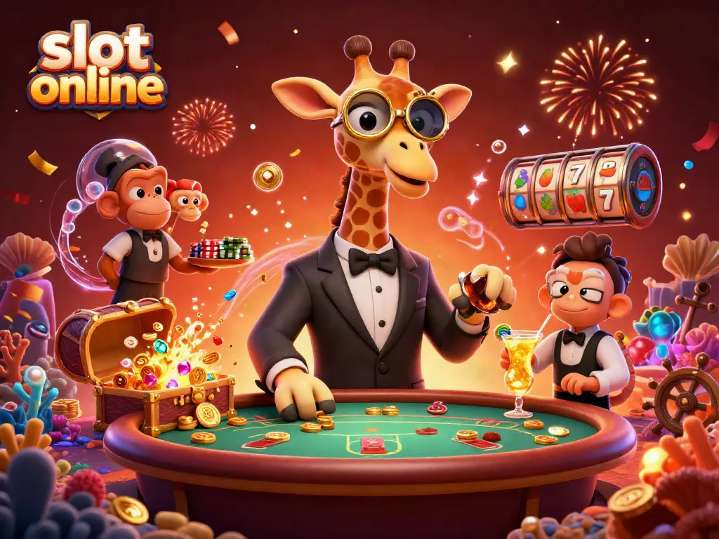 Menghadirkan slot online dengan giraf tinggi berbusana jas mewah di meja poker, valet monyet, dan bartender chameleon menyajikan koktail emas.