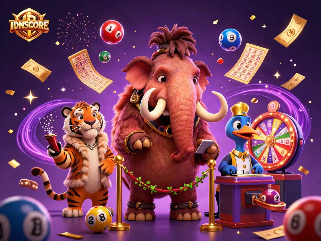 IDNSCORE invites players to enjoy an energetic casino scene with vibrant character interactions.