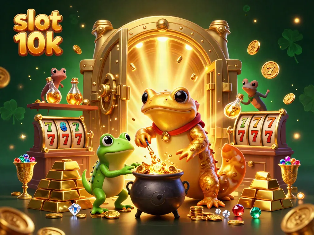 Menghasilkan kemenangan pada permainan slot 10k dengan karakter alkemis dan elemen kasino yang unik.