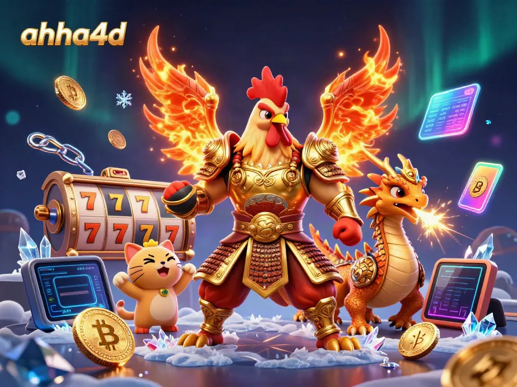 Win big with ahha4d's dynamic online casino experience featuring a vibrant scene of exciting characters.