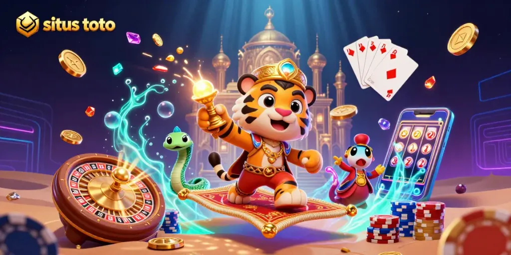 Menangkan berbagai permainan situs toto dengan karakter yang menarik dan elemen kasino gemerlap.