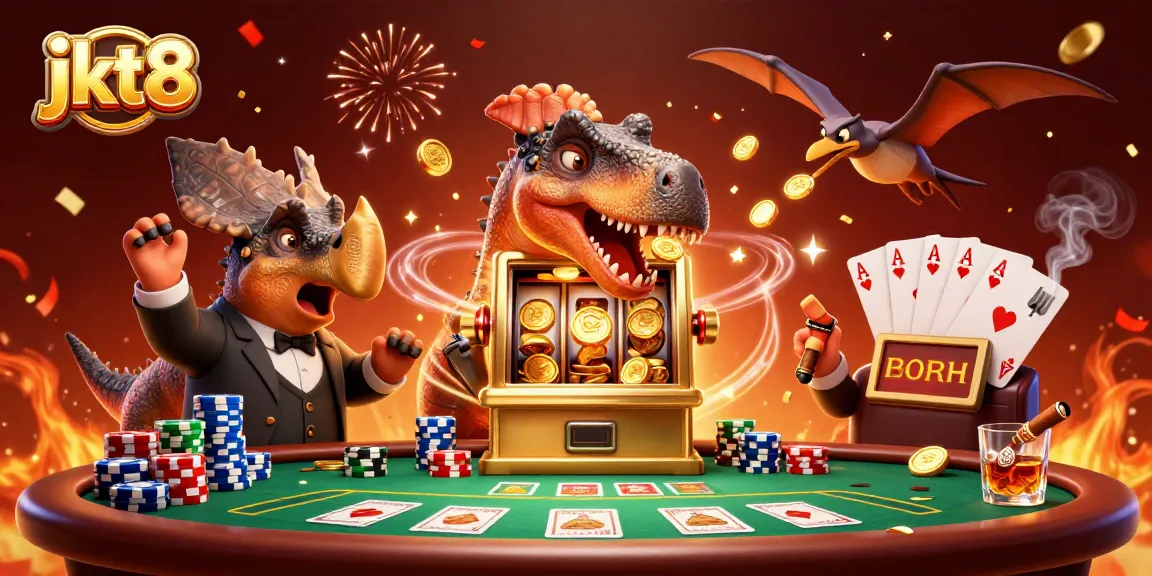Menggandakan jackpot di jkt8 dengan pachycephalosaurus yang menyeruduk mesin slot emas dalam kasino penuh hiasan.