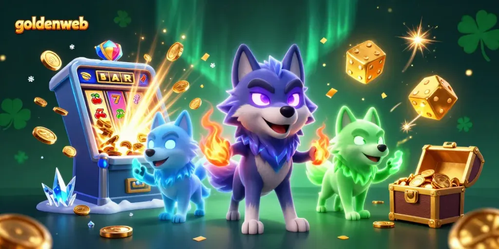 Jelajahi keuntungan bermain di goldenweb dengan ilustrasi kasino 3D berwarna-warni yang menggoda.