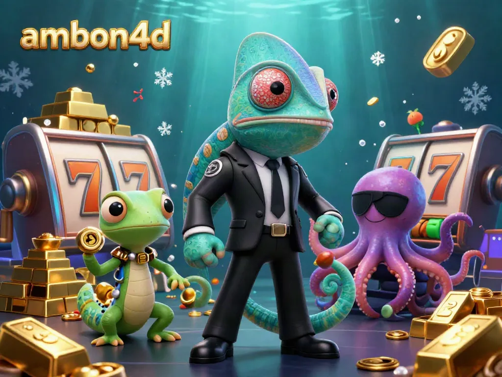 Join the ambon4d adventure with thrilling slots and dynamic characters in an exciting casino scene.